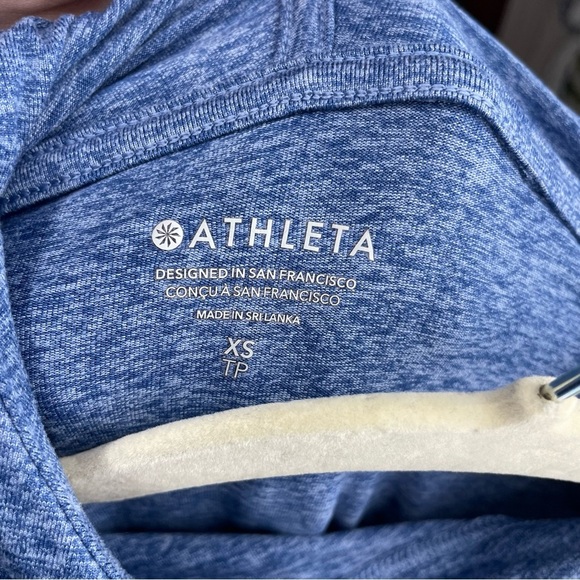 Athleta Uptempo Women's Hoodie Sweatshirt Blue 382882 Tunic Top Size XS - Picture 7 of 7